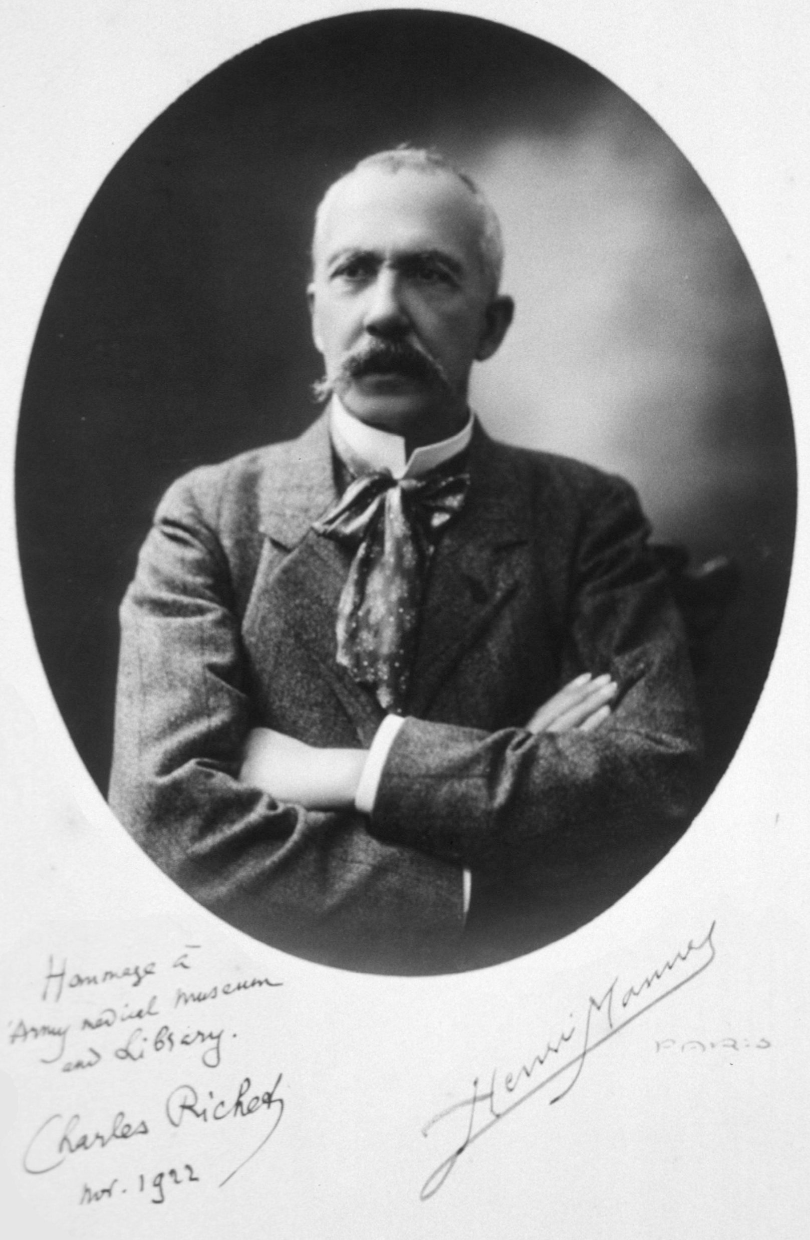Imagem de referência relacionada a Charles Richet, item descrito como médico de França