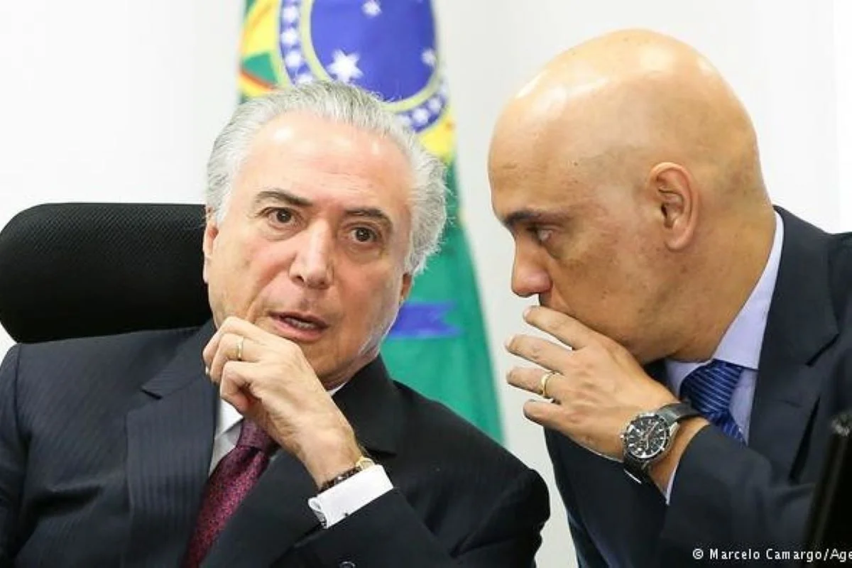 Temer foi um dos poucos políticos presentes no casamento do filho de Moraes