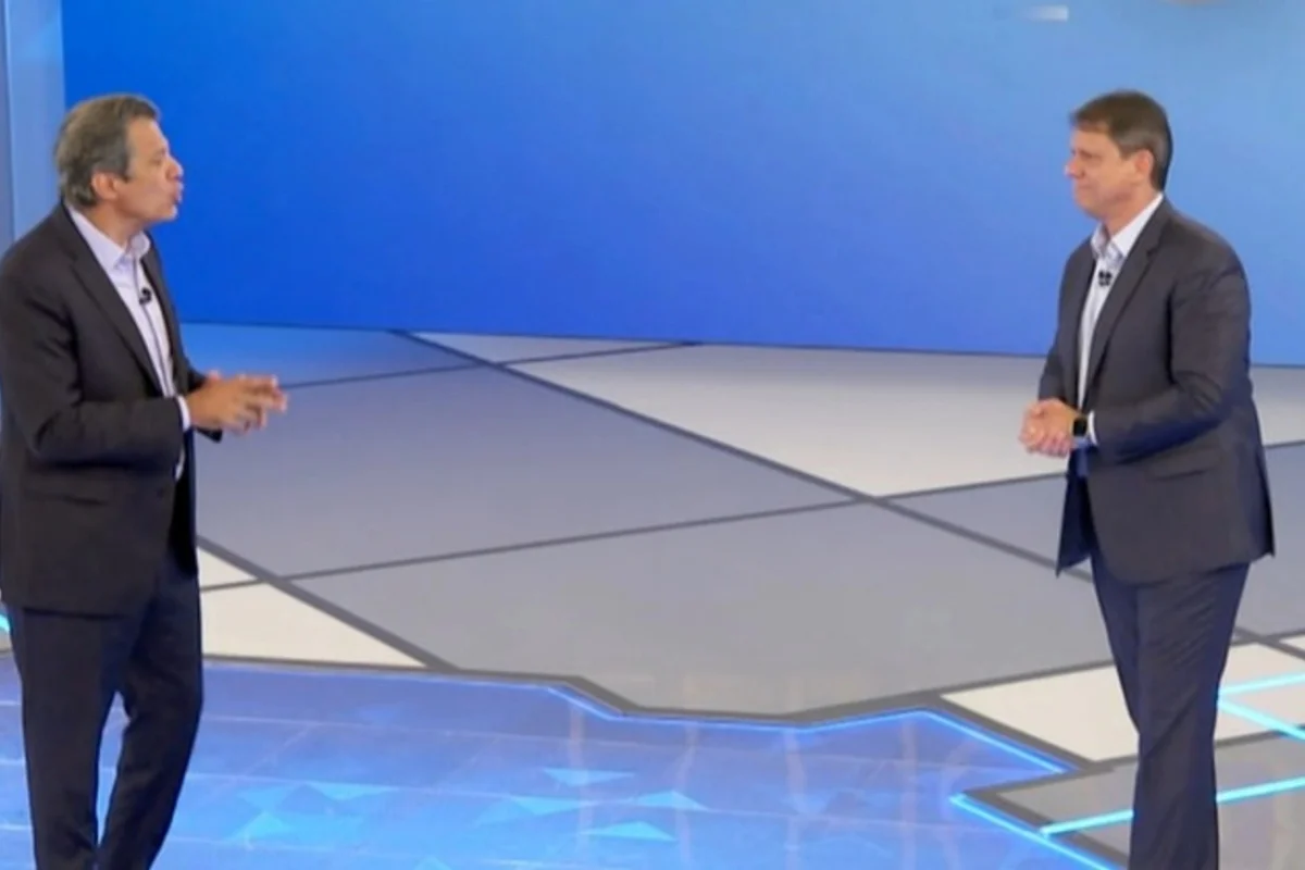 Tarcísio chama Haddad de Pinóquio em debate ao falar sobre mães atípicas