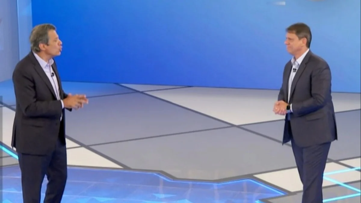 Tarcísio chama Haddad de Pinóquio em debate ao falar sobre mães atípicas