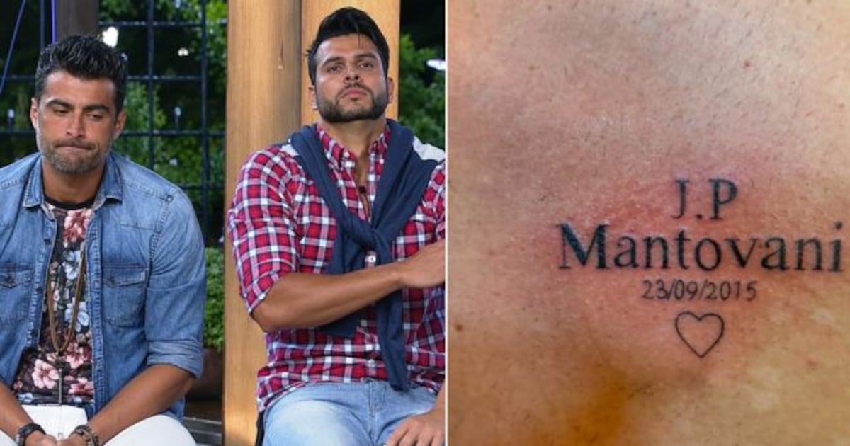 Homenagem emocionante! Marcelo Bimbi revela tatuagem para JP Mantovani de A Fazenda 8