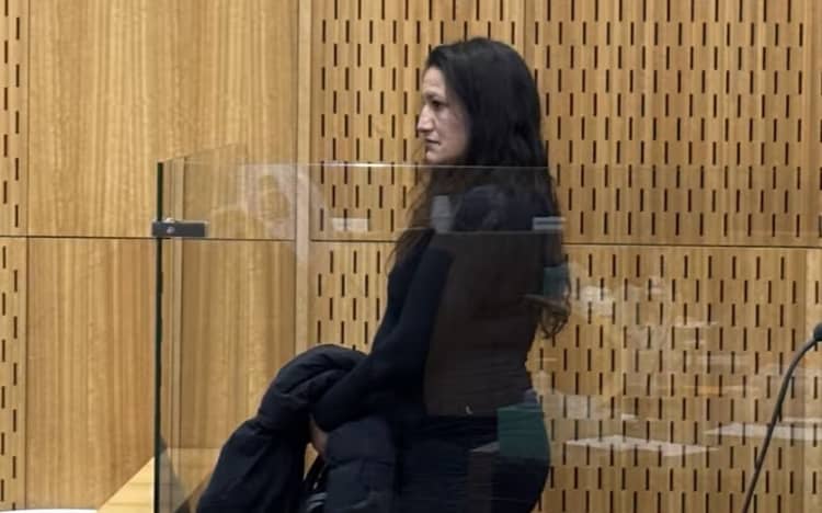 Billie Mcfarlane appears for sentencing in the Christchurch District Court. Photo / Al Williams