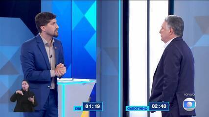 Debate RJ: William Siri (Psol) pergunta para Anthony Garotinho (Republicanos) sobre saneamento