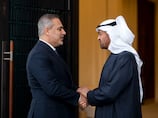 O presidente xeque Mohamed encontra-se com Benjamin Netanyahu em Abu Dhabi