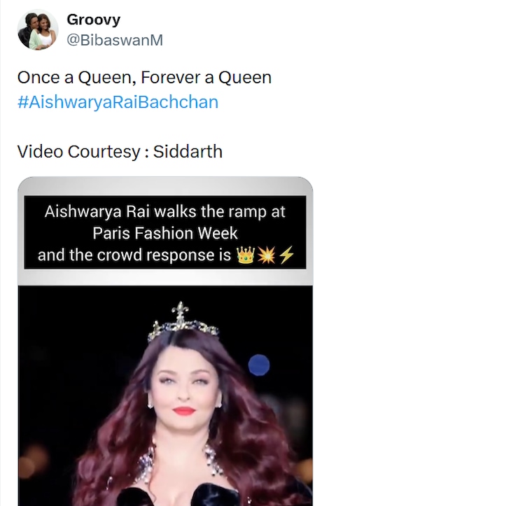 Aishwarya Rai Bachchan desfila na passarela de Paris com Kendall Jenner e Eva Longoria. Vídeo