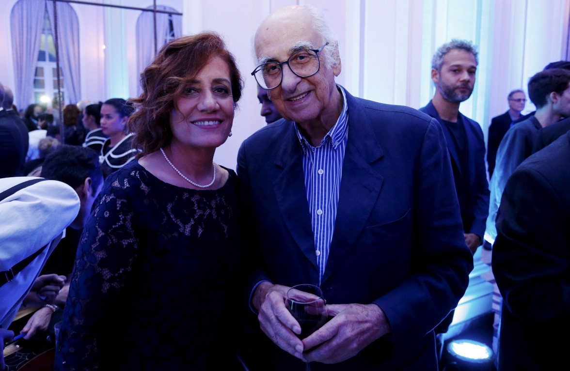 Entrega do Prêmio Faz Diferença, no Copacabana Palace. Zuenir Ventura e Miriam Leitão — Foto: Pablo Jacob / Agência O Globo