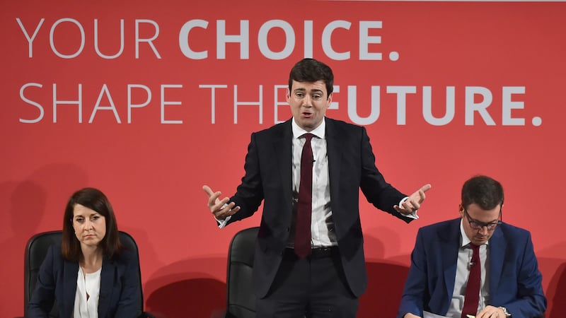 Mr Burnham takes part in a hustings in Glasgow in 2015, when he was campaigning to be Labour leader