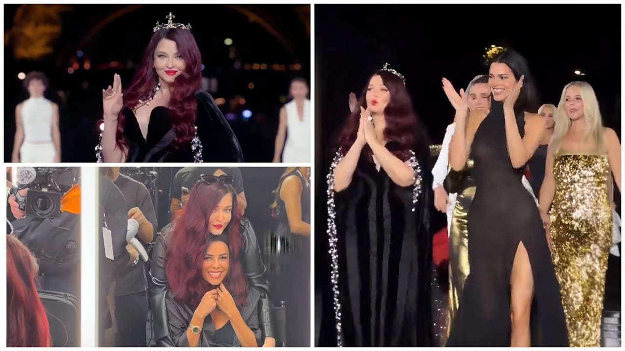 Aishwarya Rai Bachchan desfila na passarela de Paris com Kendall Jenner e Eva Longoria. Vídeo