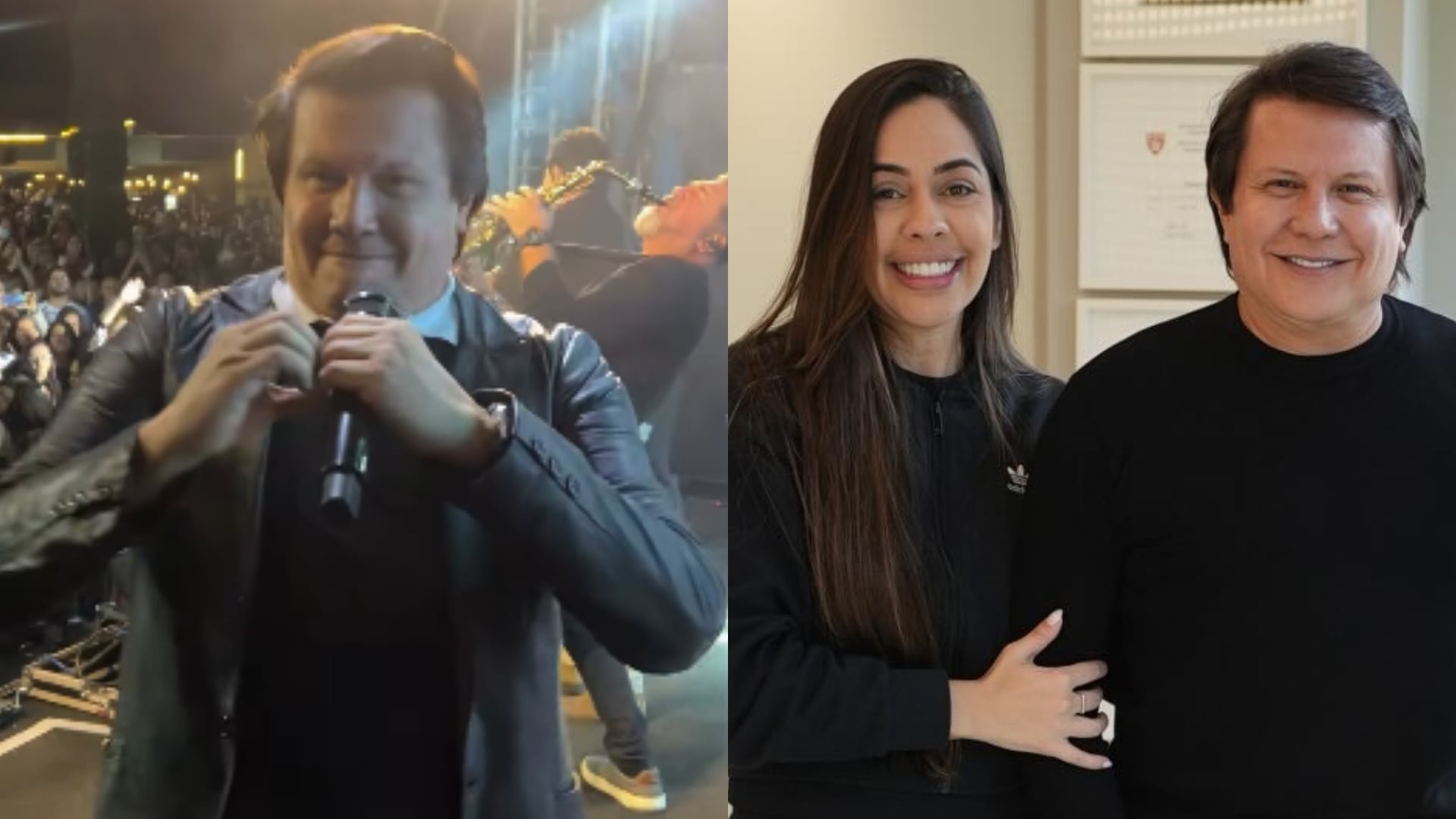 Giovani se declara em show para amante que virou namorada e escancara novo romance