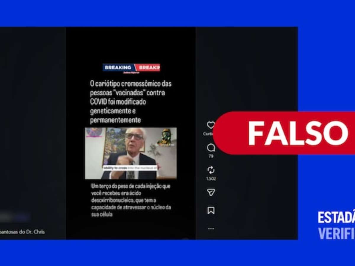 É falso que vacina de mRNA tenha alterado cromossomos de imunizados