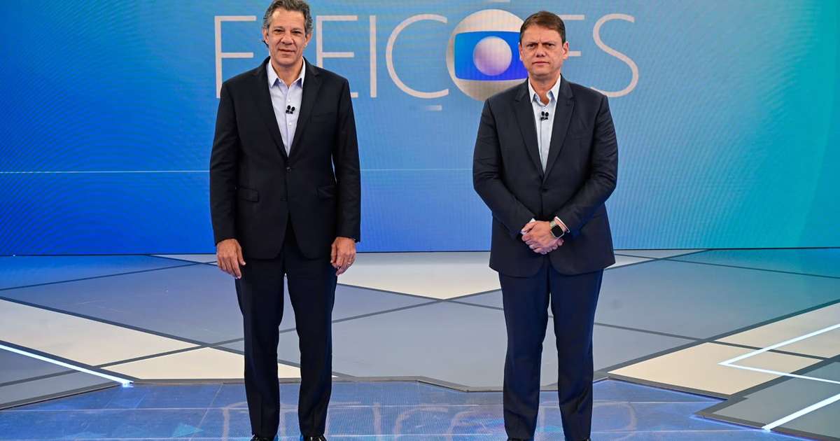 Tarcísio e Haddad participam do debate da Globo; acompanhe ao vivo