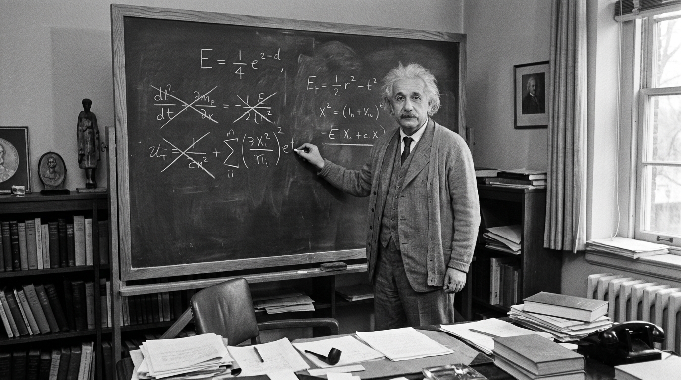 Albert Einstein: “Uma pessoa que nunca cometeu um erro nunca tentou nada novo” — reflexão do físico sobre como o medo de errar é o que impede o crescimento