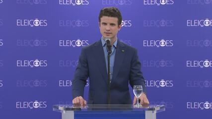 André Marinho, candidato do Novo ao governo do Rio, fala após debate da Globo