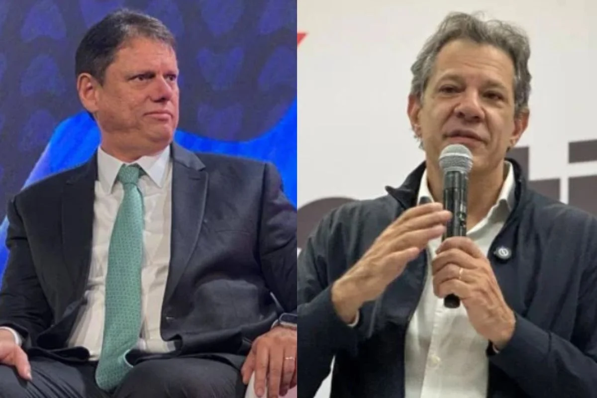 Tarcísio de Freitas e Fernando Haddad. Campanha eleitoral - Metrópoles