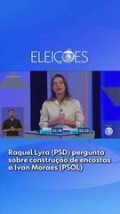 Debate PE: Raquel Lyra (PSD) pergunta sobre construção de encostas a Ivan Moraes (PSOL)