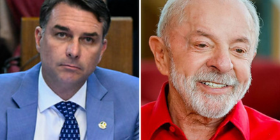 Os candidatos Flávio Bolsonaro (PL) e Luiz Inácio Lula da Silva (PT) Foto: Agência Senado | Ricardo Stuckert/PR