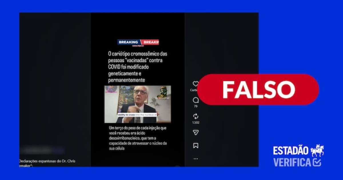 É falso que vacina de mRNA tenha alterado cromossomos de imunizados