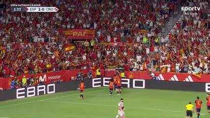 Espanha abre o placar com apenas 70 segundos de partida e sem a Croácia tocar na bola