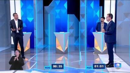 Debate RJ: Douglas Ruas (PL) pergunta para Eduardo Paes (PSD) sobre transporte público