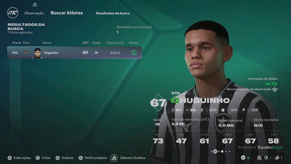 Modo Carreira do EA FC 27: 5 promessas do Brasileirão baratinhas