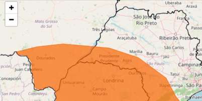 Diferentes regi&otilde;es de SP t&ecirc;m risco de tempestade com perigo, segundo Inmet. Foto: Reprodu&ccedil;&atilde;o/Inmet / Estad&atilde;o