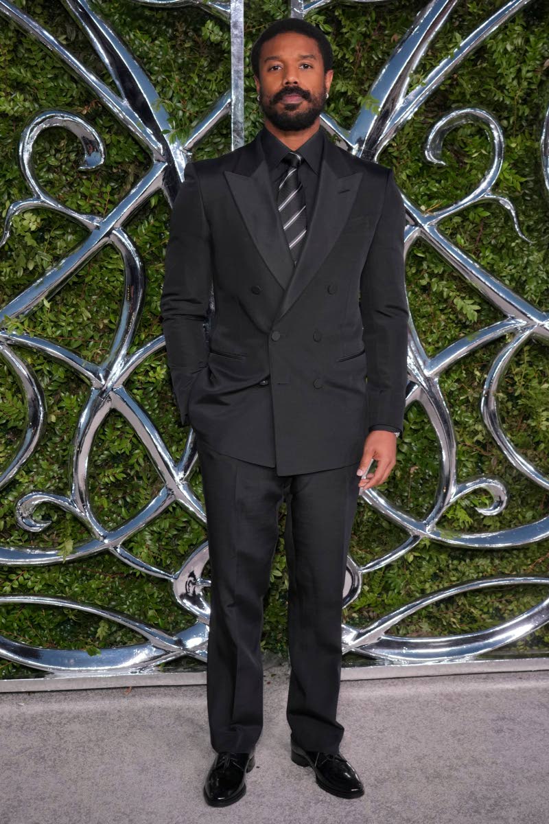 Michael B. Jordan keeps it classic in all black.