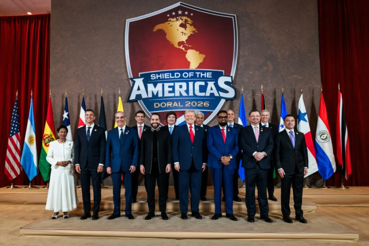 Reunião entre líderes de países participantes do Escudo das Américas, em julho deste ano
