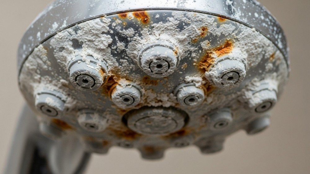 O chuveiro pode entupir com minerais da água, então você deve sempre limpar os "furinhos" de saí — Foto: Reprodução/Freepik