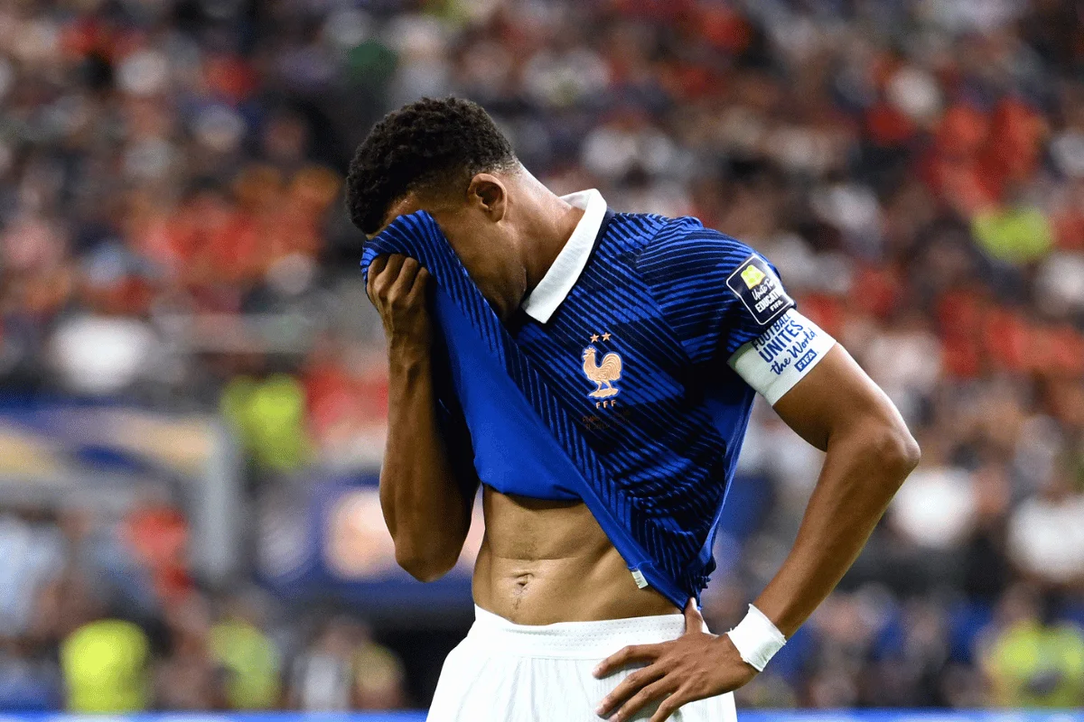 Kylian Mbappé após a eliminação da França na Copa do Mundo