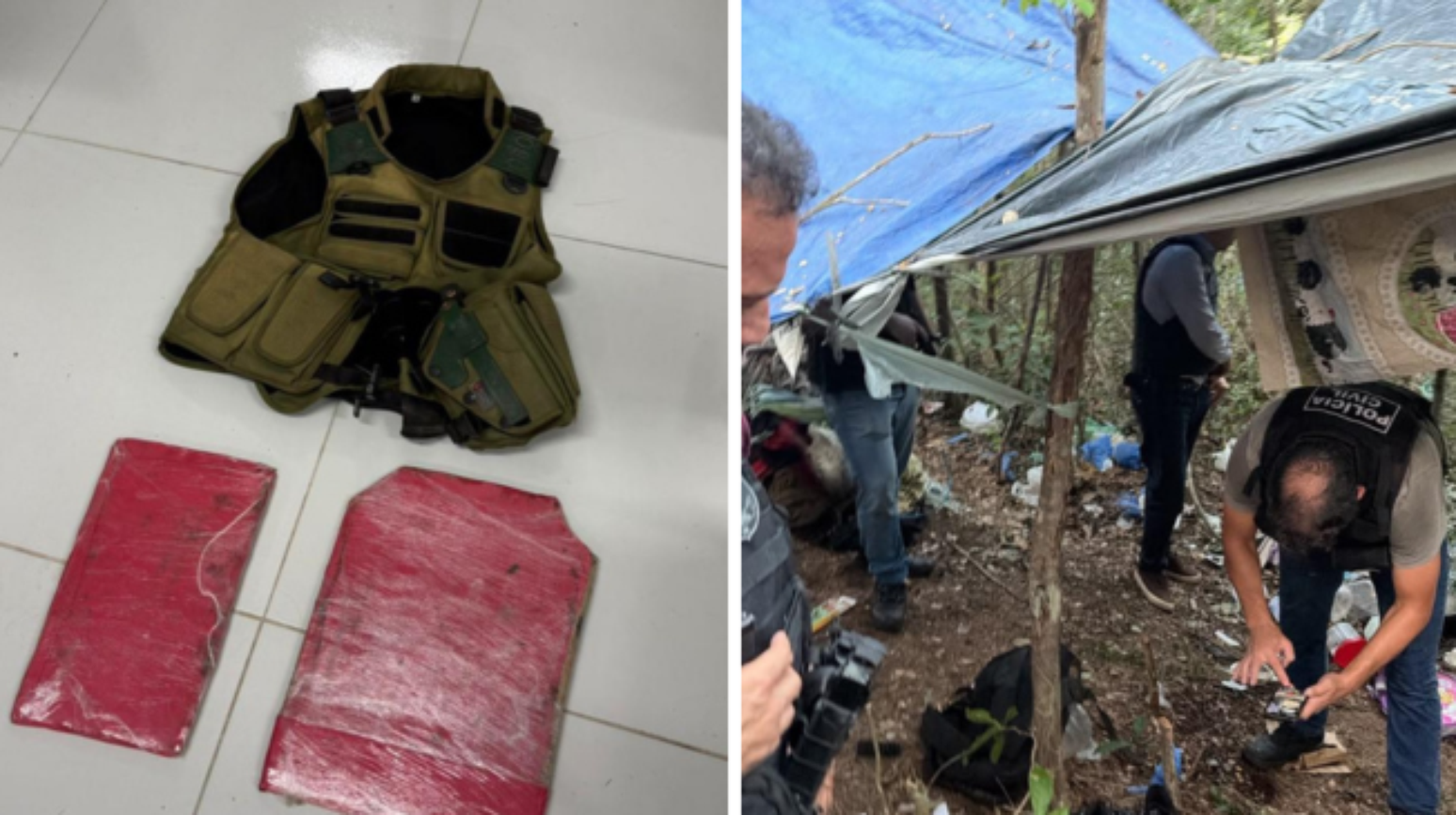 Polícia Civil localizou Jorlan em um acampamento nas proximidades de uma mata