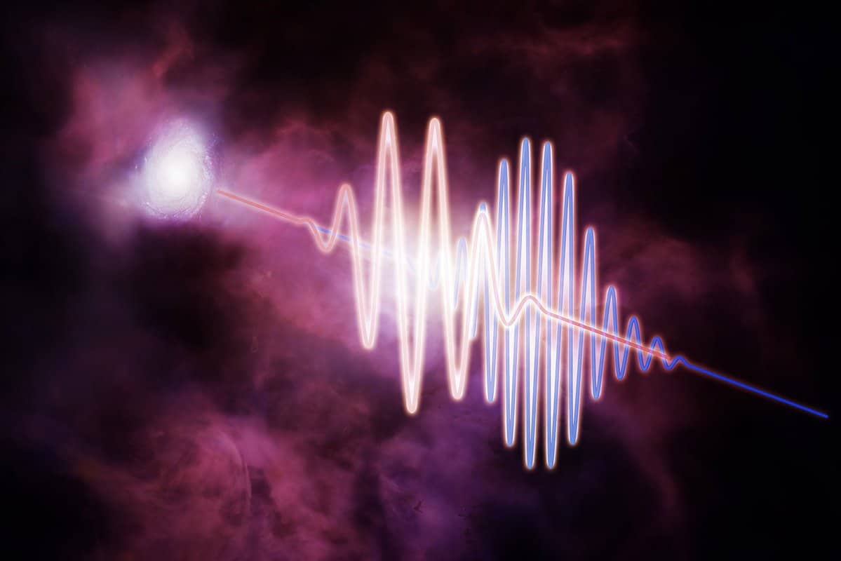 As ondas de rádio apresentaram forte polarização circular, característica associada a sinais produzidos por auroras. Imagem: Melissa Weiss/CfA