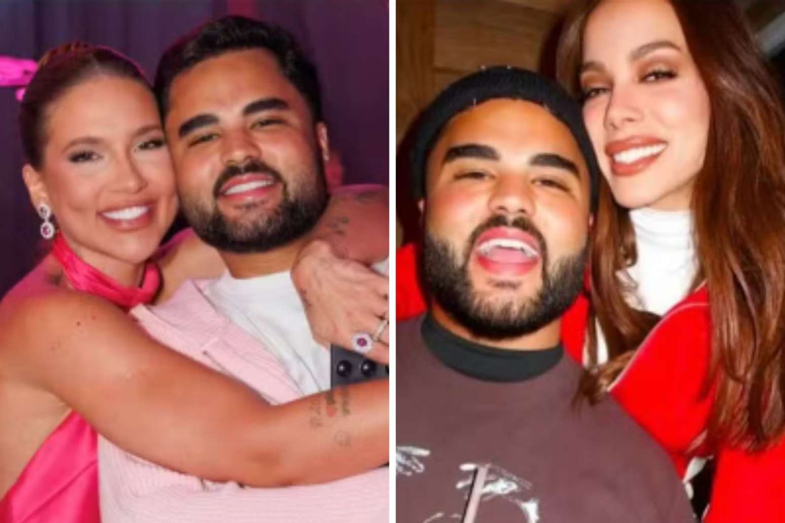 Lucas Guedez com Virginia Fonseca; Lucas Guedez com Anitta