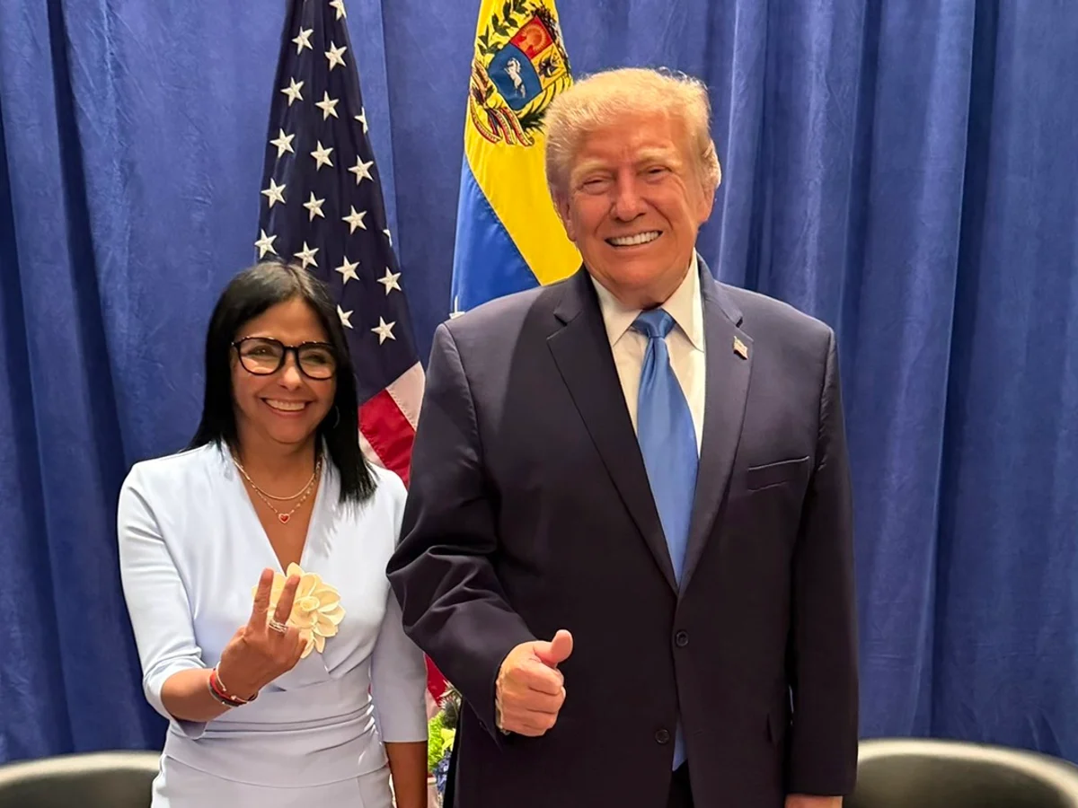 "Histórica reunião", diz Delcy Rodríguez sobre encontro com Trump