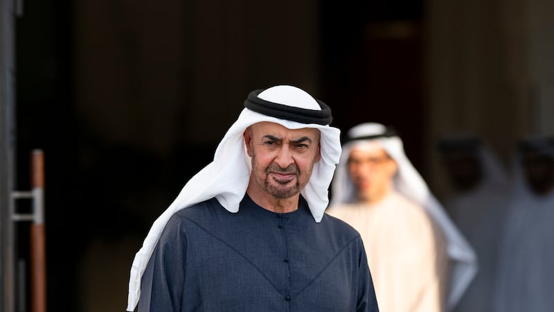 O presidente xeque Mohamed encontra-se com Benjamin Netanyahu em Abu Dhabi