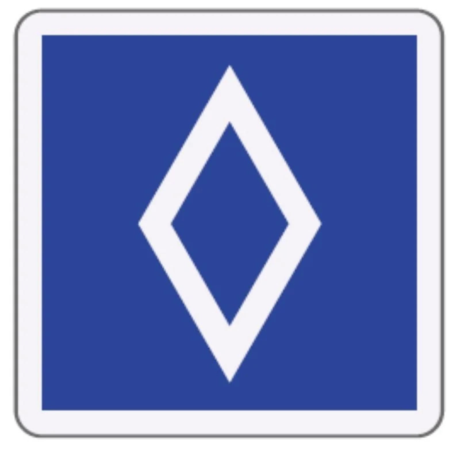 Placa de trânsito azul com losango branco impõe regras duras para estimular o compartilhamento Reprodução/SortiraParis