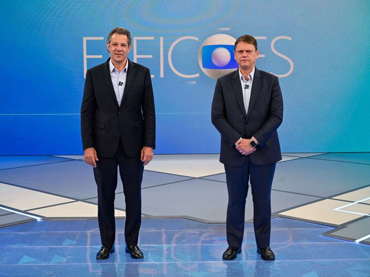 Tarcísio e Haddad participam do debate da Globo; acompanhe ao vivo