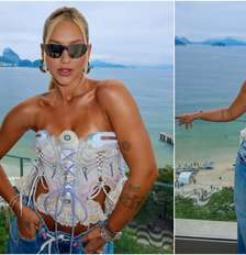 Virginia aposta em look inusitado para NFL no Maracanã e divide opiniões Foto: Reprodução/Instagram