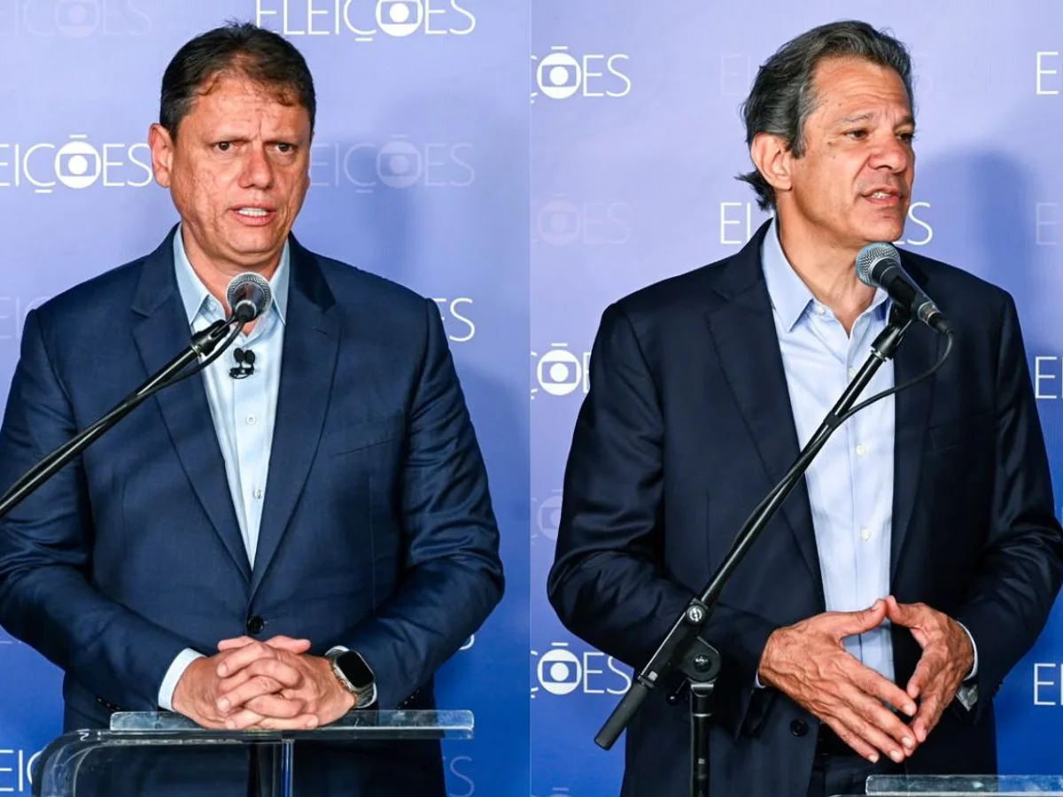Tarcísio e Haddad protagonizam debate nacionalizado às vésperas do 1º turno