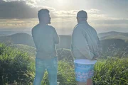 Bruno Gagliasso, e o pai, Paulo César Marques
