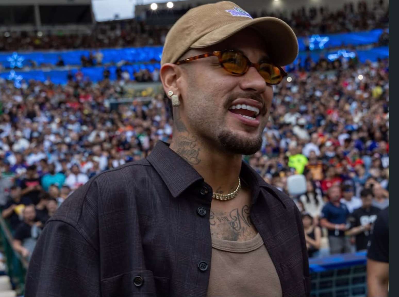 Neymar esteve no Marcan&atilde; para acompanhar a partida da NFL entre Ravens e Cowboys