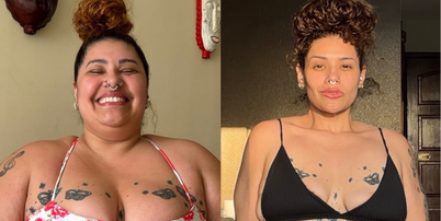 Aila Menezes mostra antes e depois de bari&aacute;trica Foto: Reprodu&ccedil;&atilde;o/Instagram
