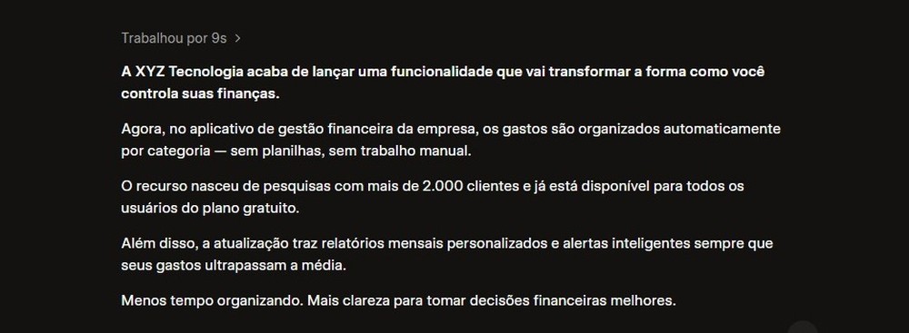 Texto para LinkedIn feito pelo Grok — Foto: Diedrich Bader/TechTudo
