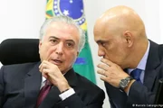 O ex-presidente Michel Temer e o ministro Alexandre de Moraes, do STF.