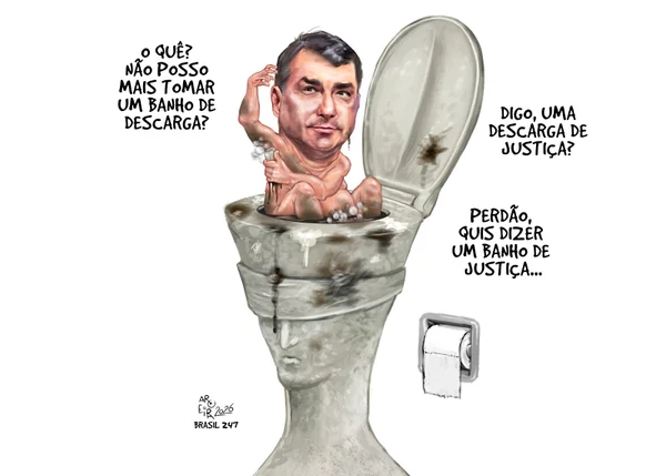 Imagem da matéria: O tempo fechou para Flávio Bolsonaro a quatro dias das eleições