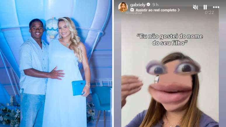 Gabriely Miranda rebate críticas ao nome escolhido para filho com Endrick: ‘O Pix ninguém quer mandar’