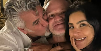 Roberto, Rubinho e C&iacute;ntia em clique na It&aacute;lia Foto: Reprodu&ccedil;&atilde;o/Instagram/rcipresso