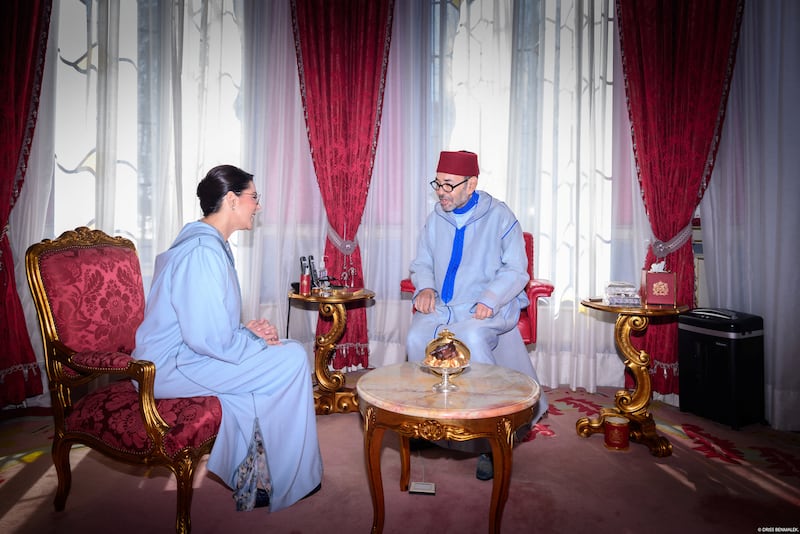 Morocco's King Mohammed VI meets Fatima Ezzahra El Mansouri to appoint her as head of government, in Rabat. Reuters