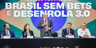 Lula durante evento na sexta-feira, 25, em São Paulo, para anunciar medidas de "Brasil sem bets" Foto: Ricardo Stuckert
