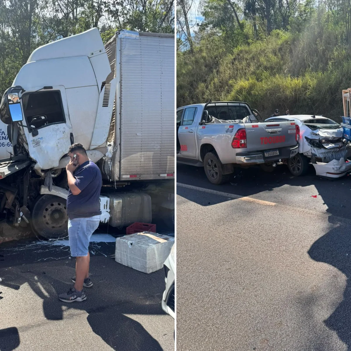 MG: engavetamento com 25 veículos causa 8 km de congestionamento na BR-040