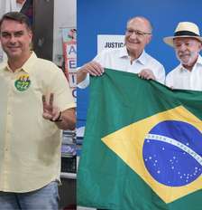 Flávio vota no Rio e Lula em SP Foto: Divulgação/Flávio/Werther Santana/Estadão Conteúdo